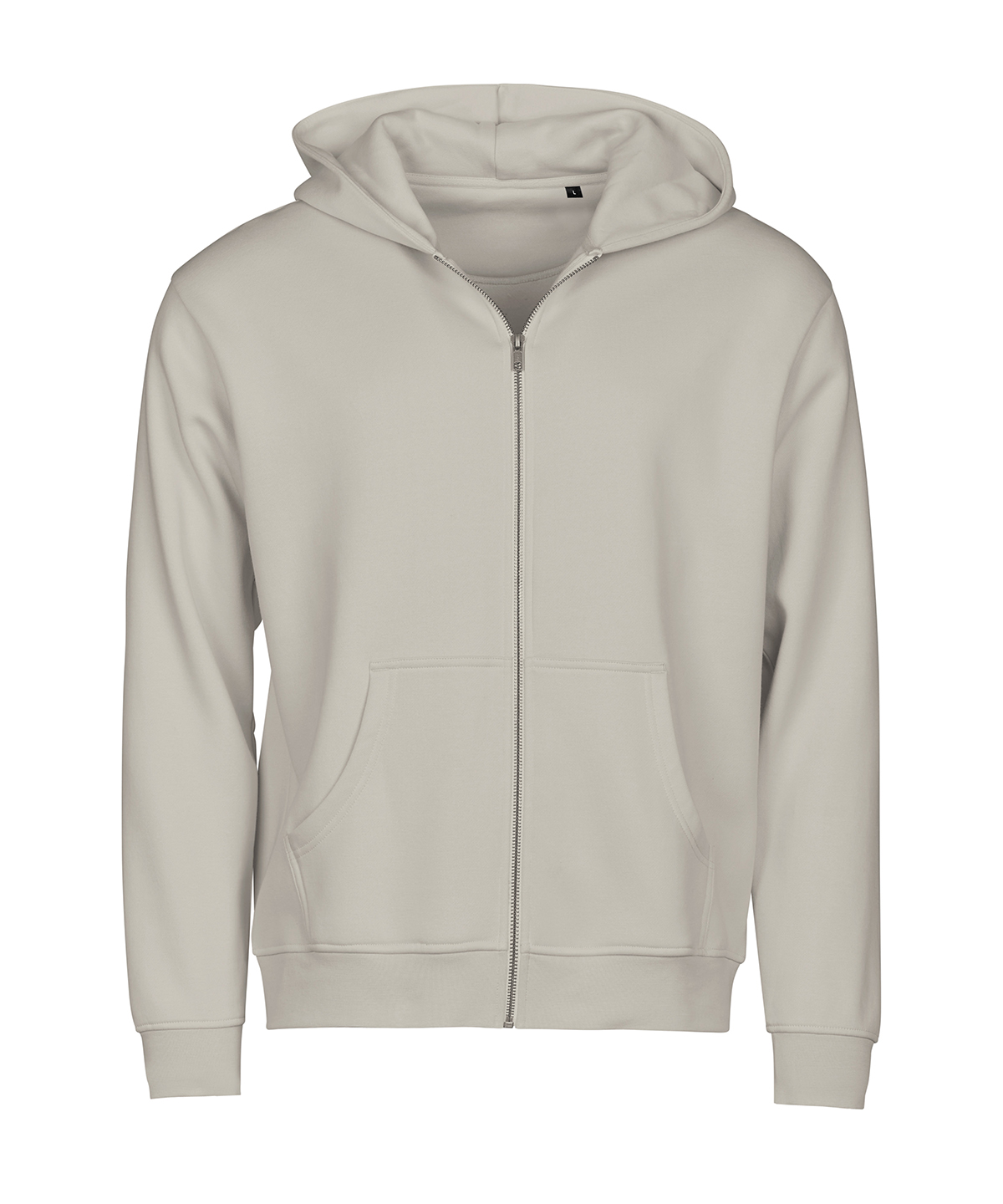 UNLABELED hooded full-zip sweatshirt (5154) - Cement