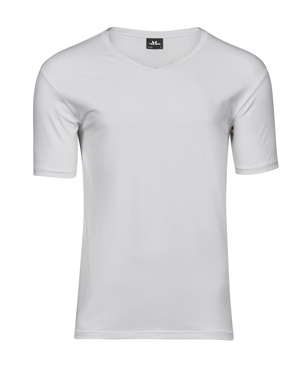 Stretch v-neck tee (401) - White