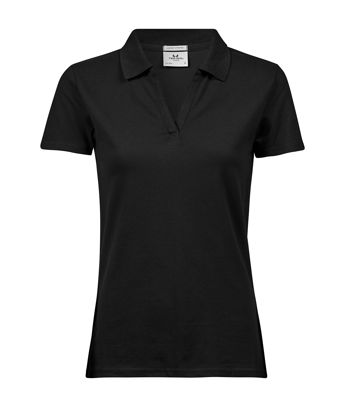 Women’s luxury stretch v-neck polo (1409)