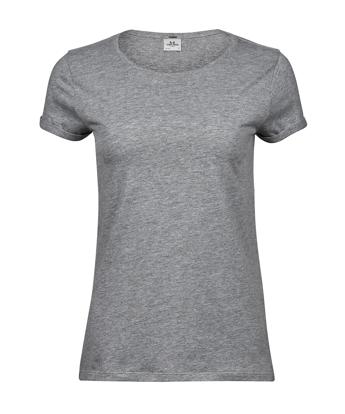 Women’s roll-up tee (5063) - Heather Grey