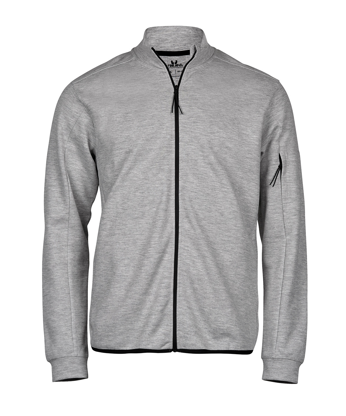 Athletic full-zip sweatshirt (5704) - Heather Grey