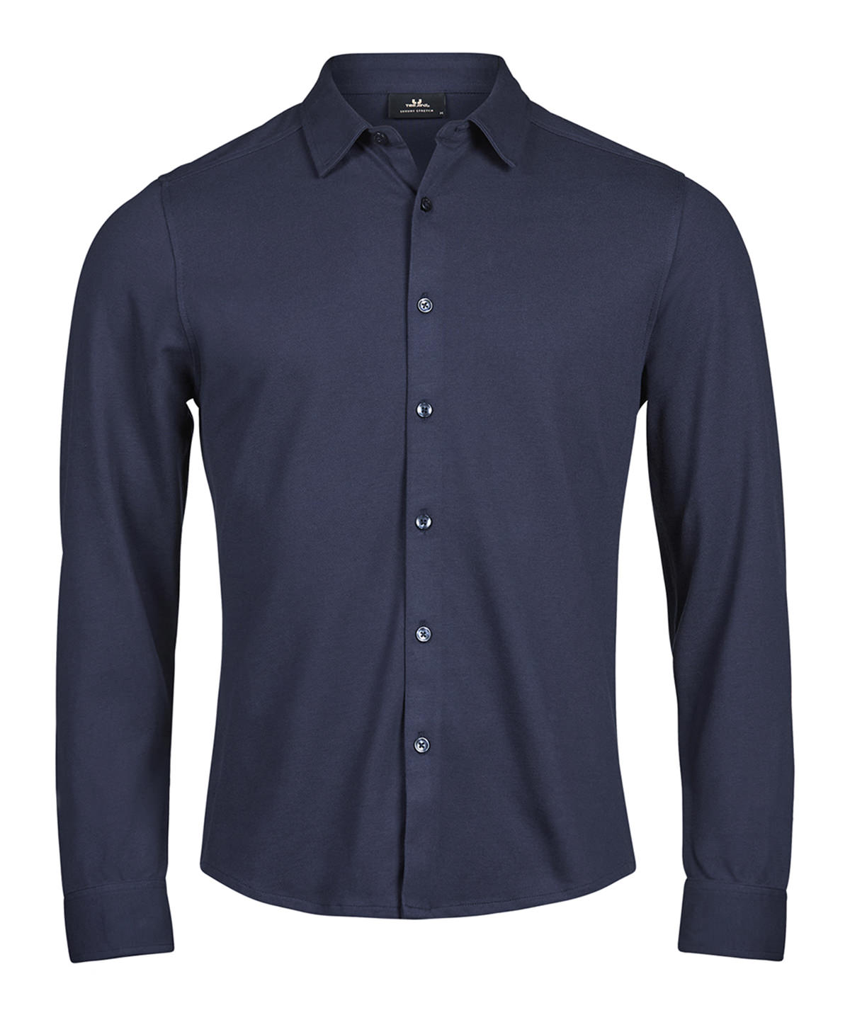 Luxury stretch shirt (1416) - Navy