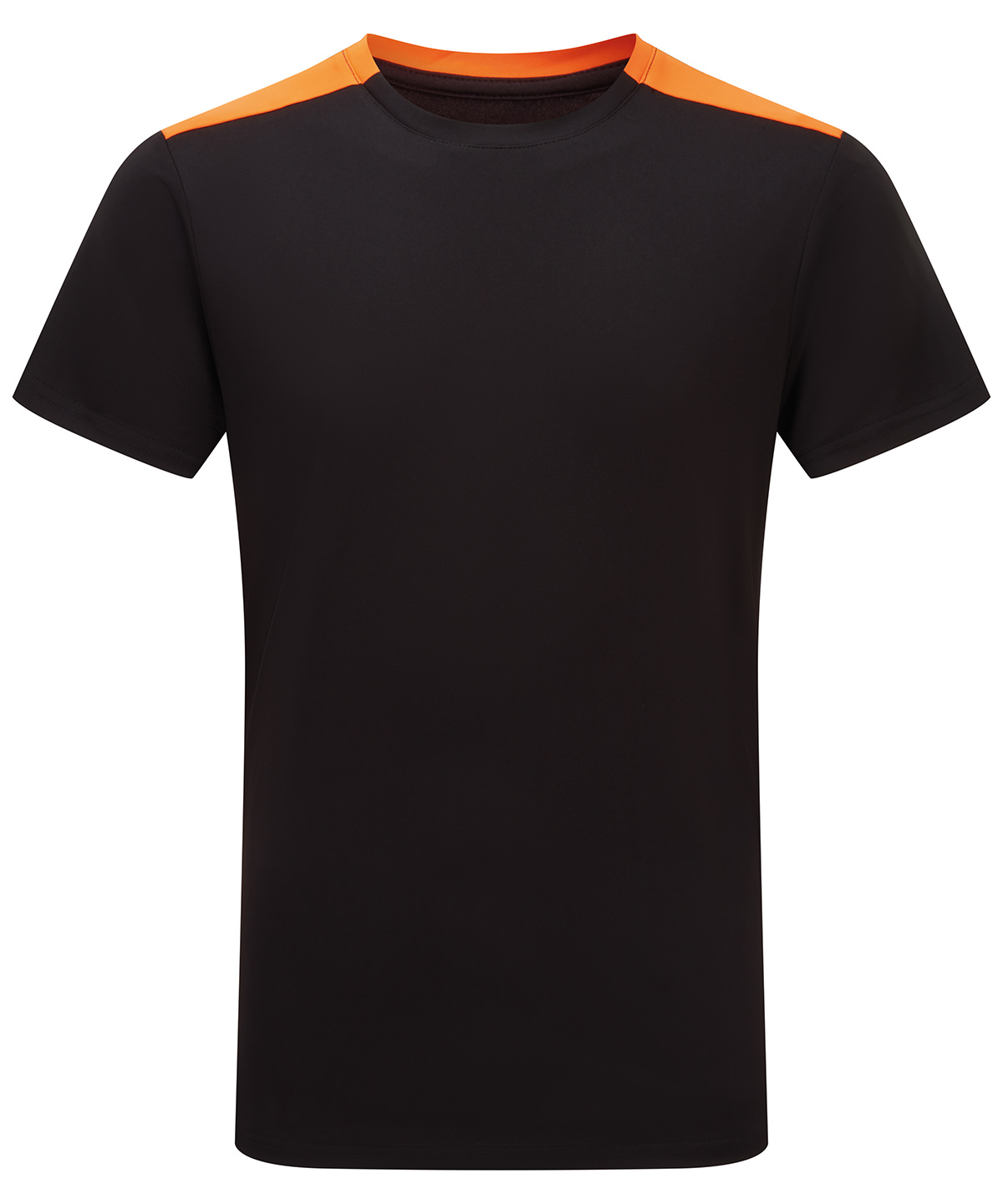 TriDri® contrast performance t-shirt - Black/Orange