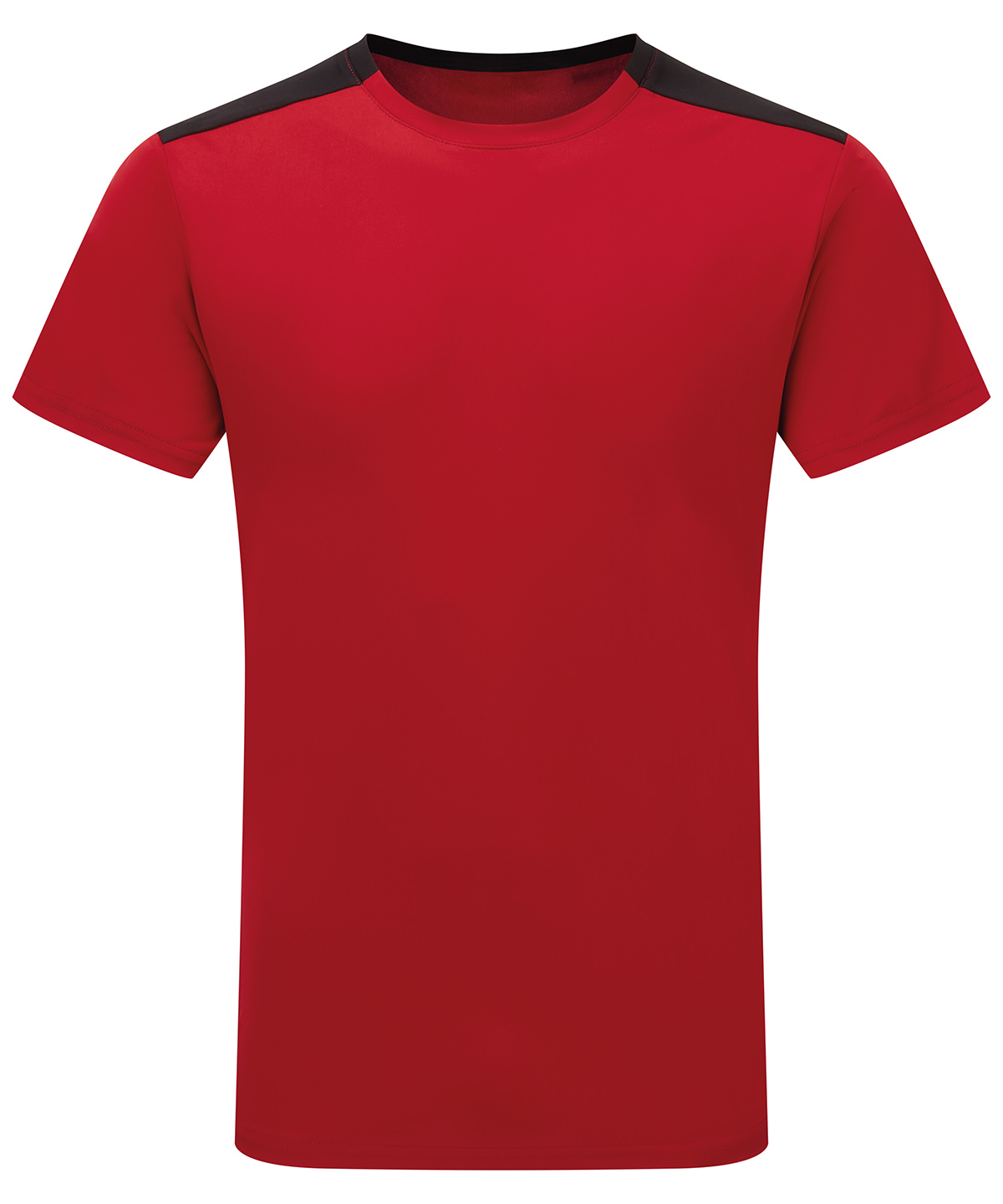 TriDri® contrast performance t-shirt - Fire Red/Black