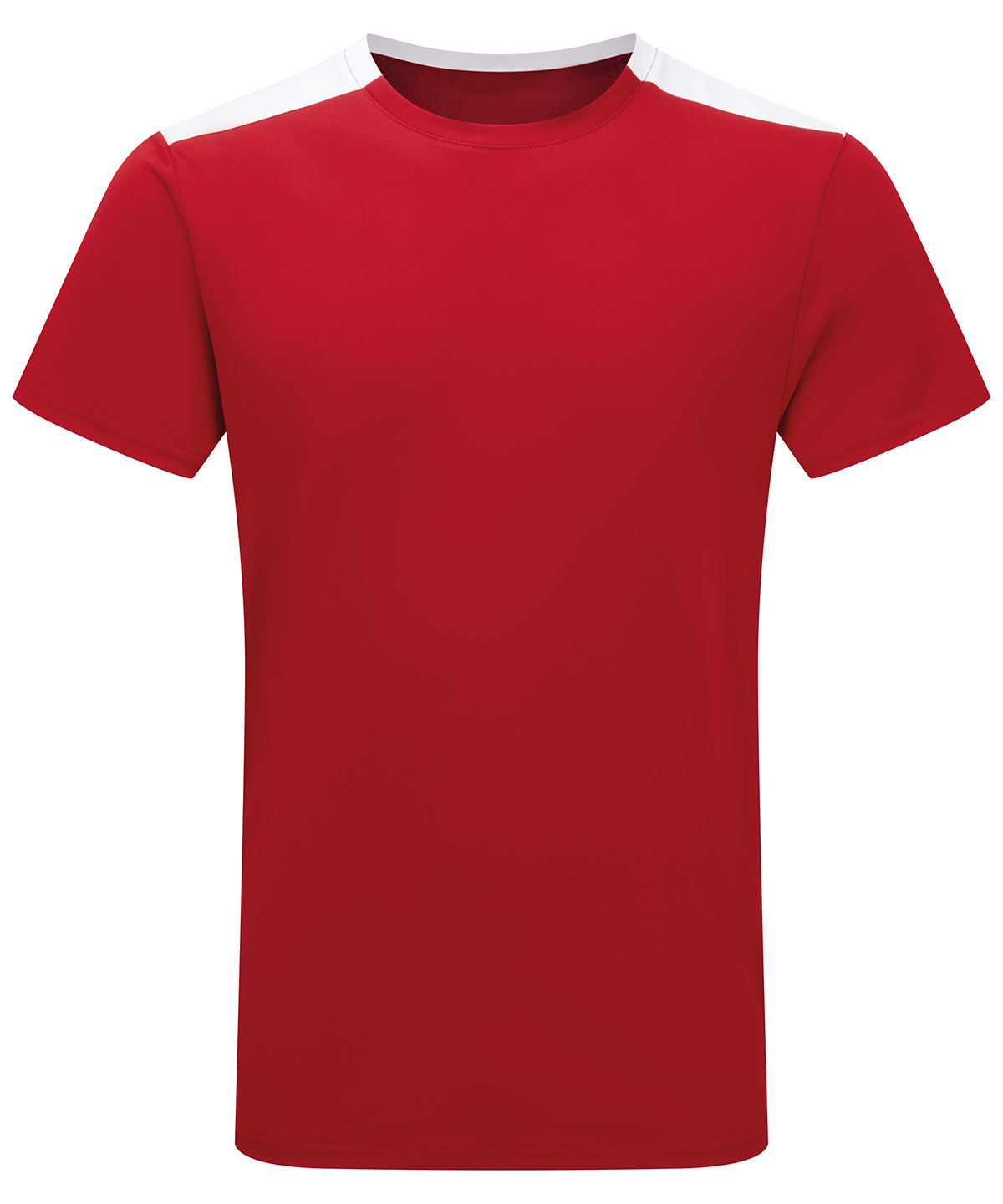 TriDri® contrast performance t-shirt - Fire Red/White