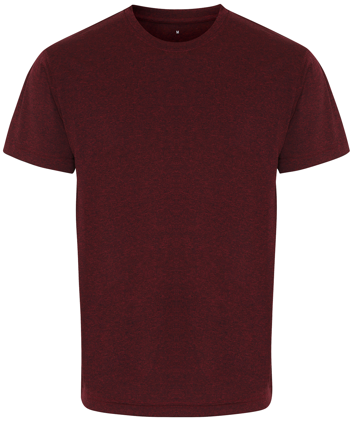 Men's TriDri® performance t-shirt - Burgundy/ Black Melange