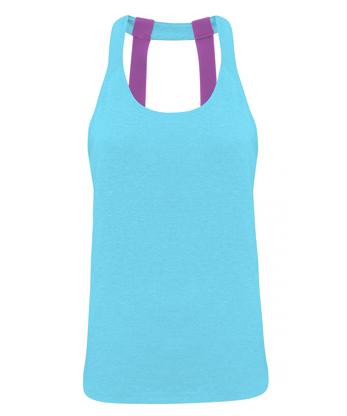 Women's TriDri® double strap back vest - Turquoise Melange