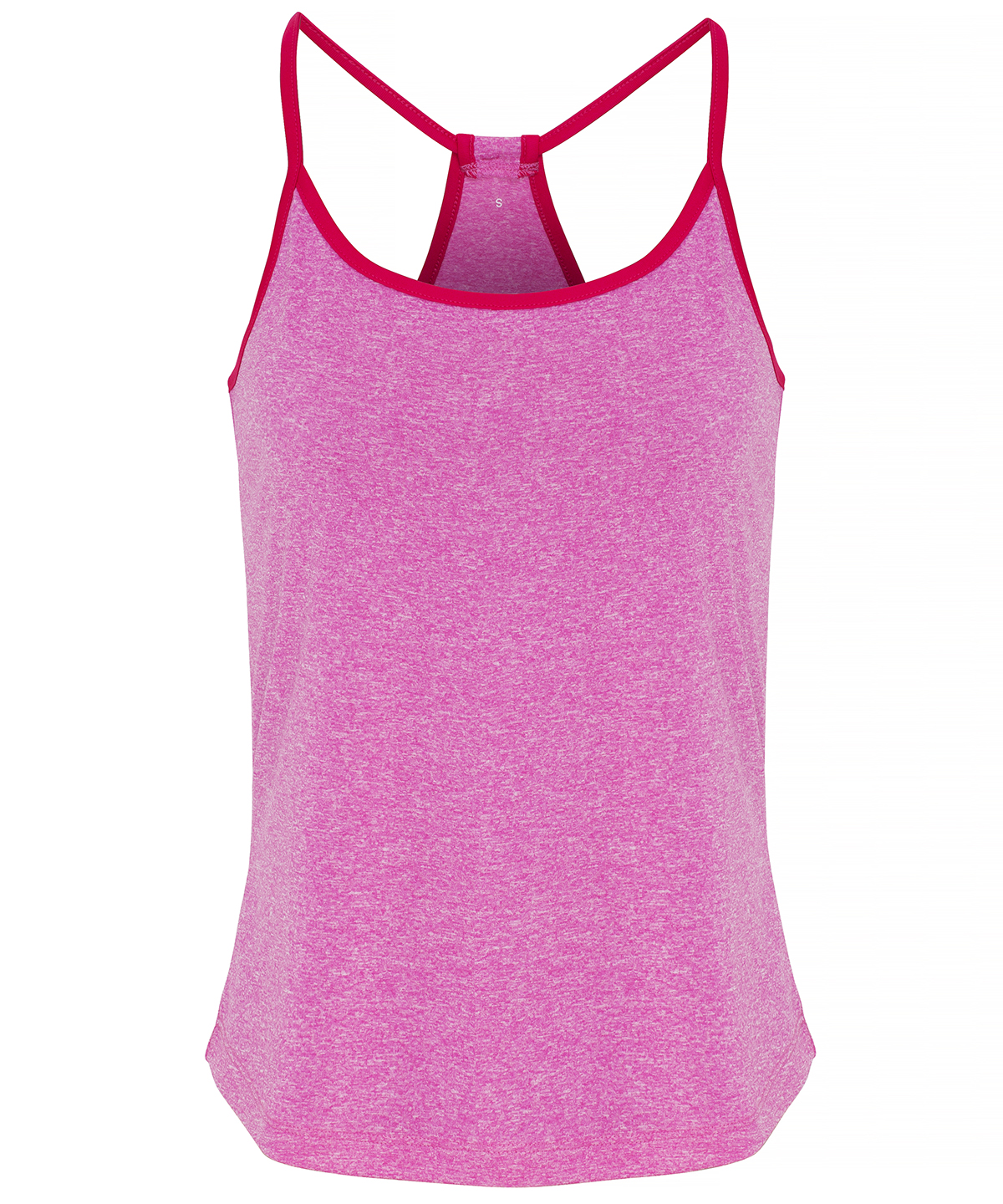 Women's TriDri® yoga vest - Pink Melange/Hot Pink