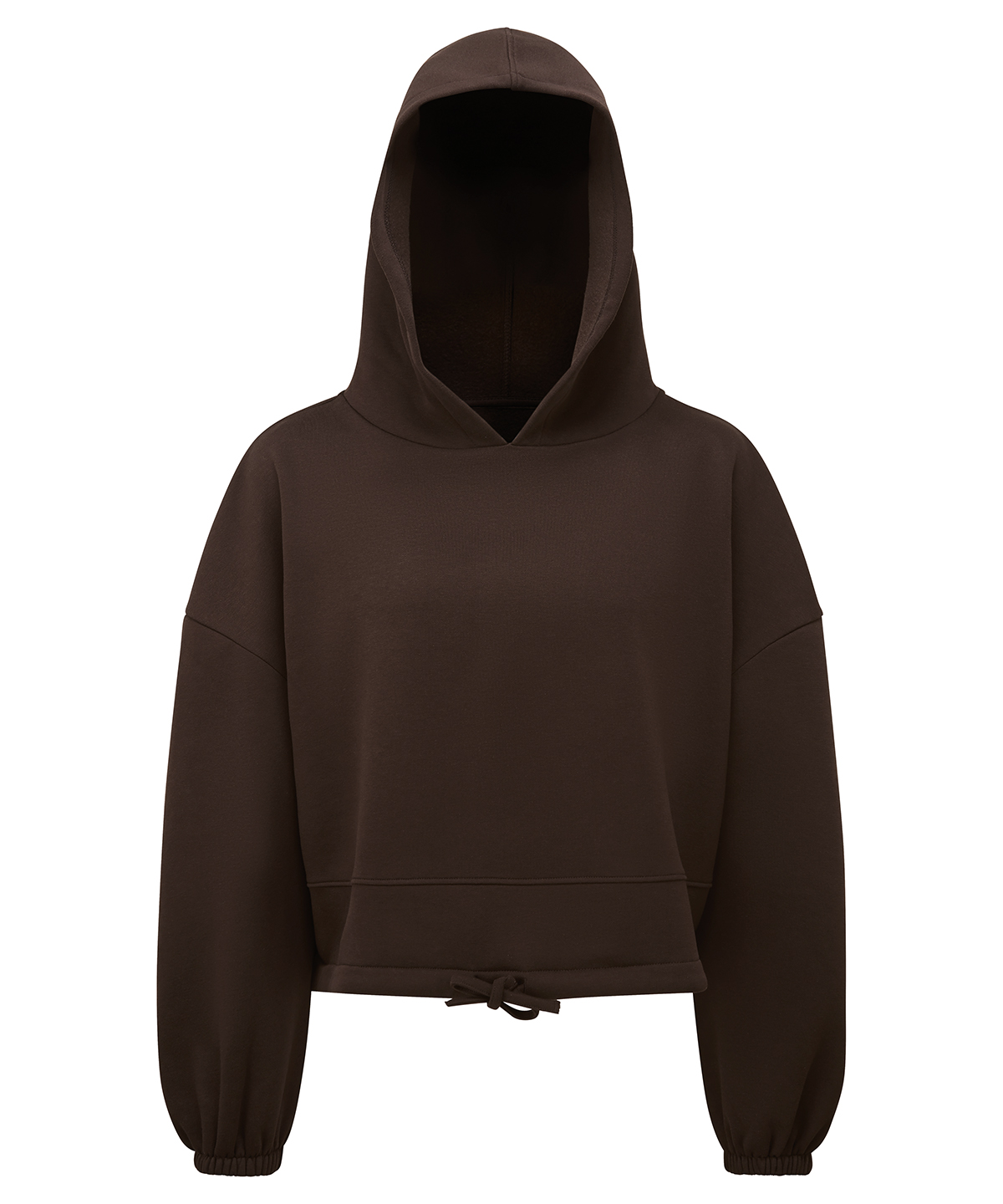 Women's TriDri® cropped oversize hoodie - Chocolate