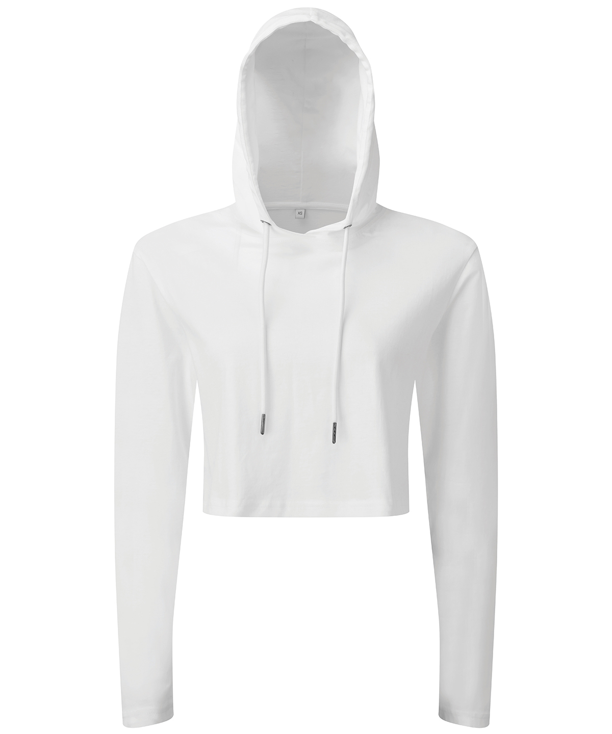 Women's TriDri® cropped hooded long sleeve t-shirt - White