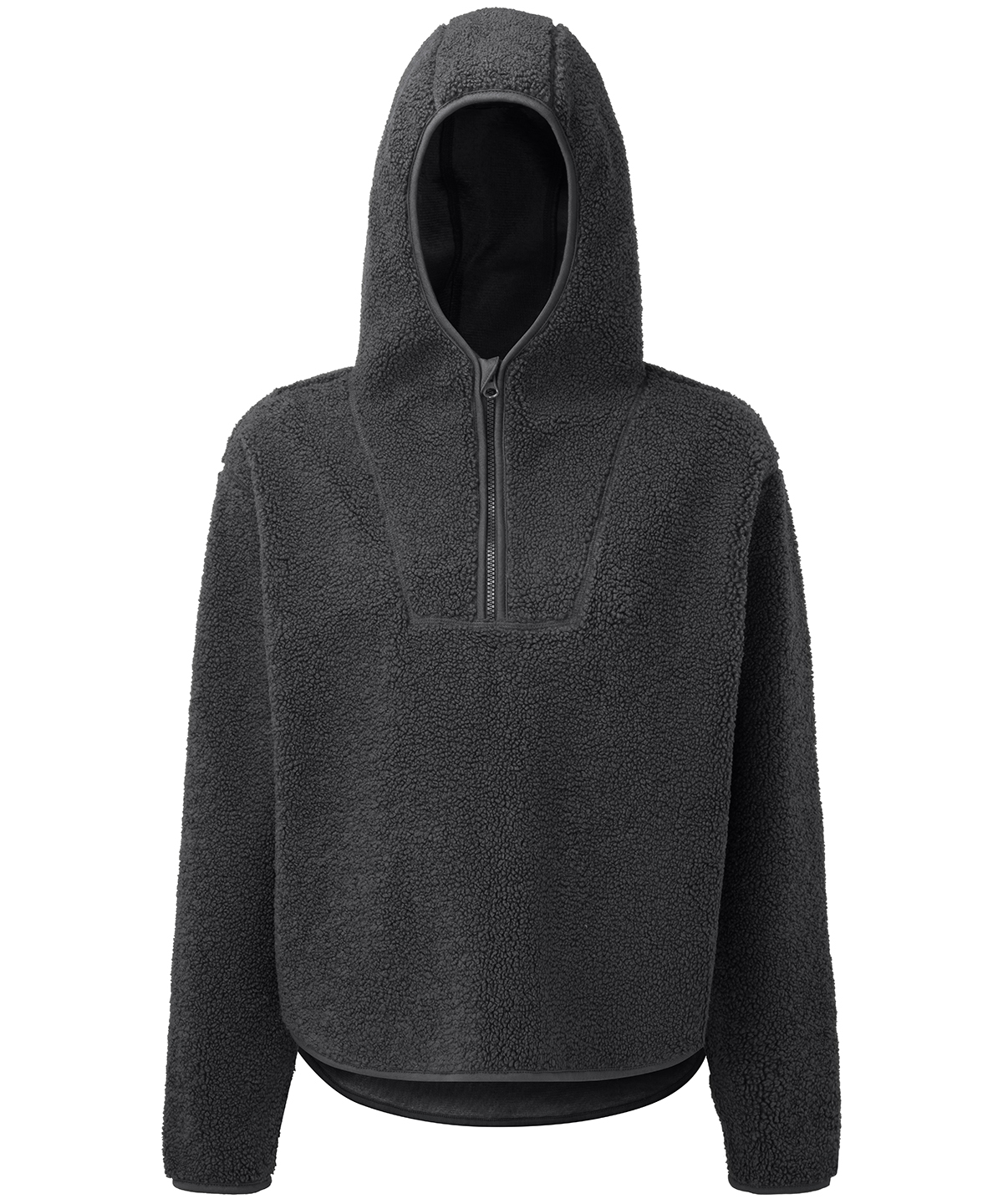 Women's TriDri® sherpa ¼ zip hoodie - Charcoal