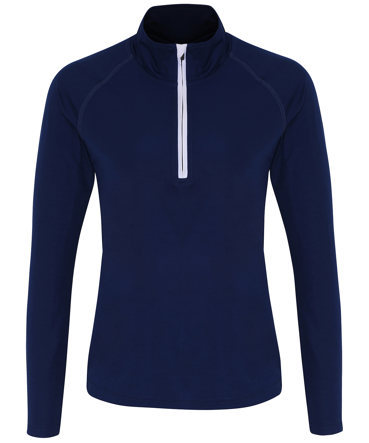Women's TriDri® long sleeve performance ¼ zip - Navy/White