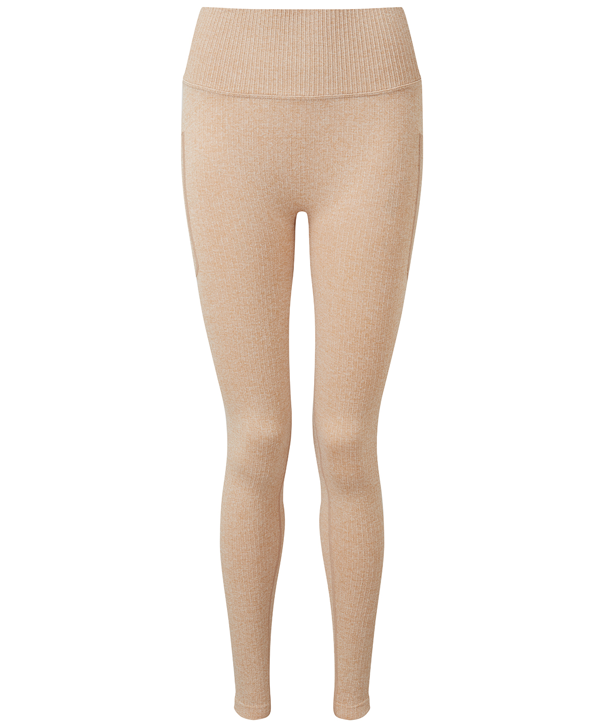 Women's TriDri® ribbed seamless multi-sport leggings - Nude Melange