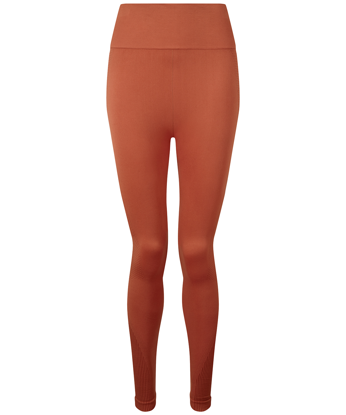 Women's TriDri® seamless 3D fit" multi-sport sculpt solid colour leggings" - Rust