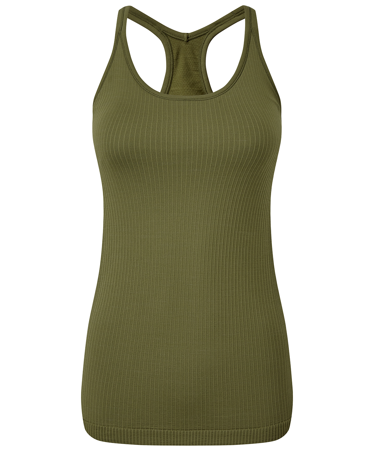 Women's TriDri® seamless 3D fit" multi-sport sculpt vest with secret support" - Olive
