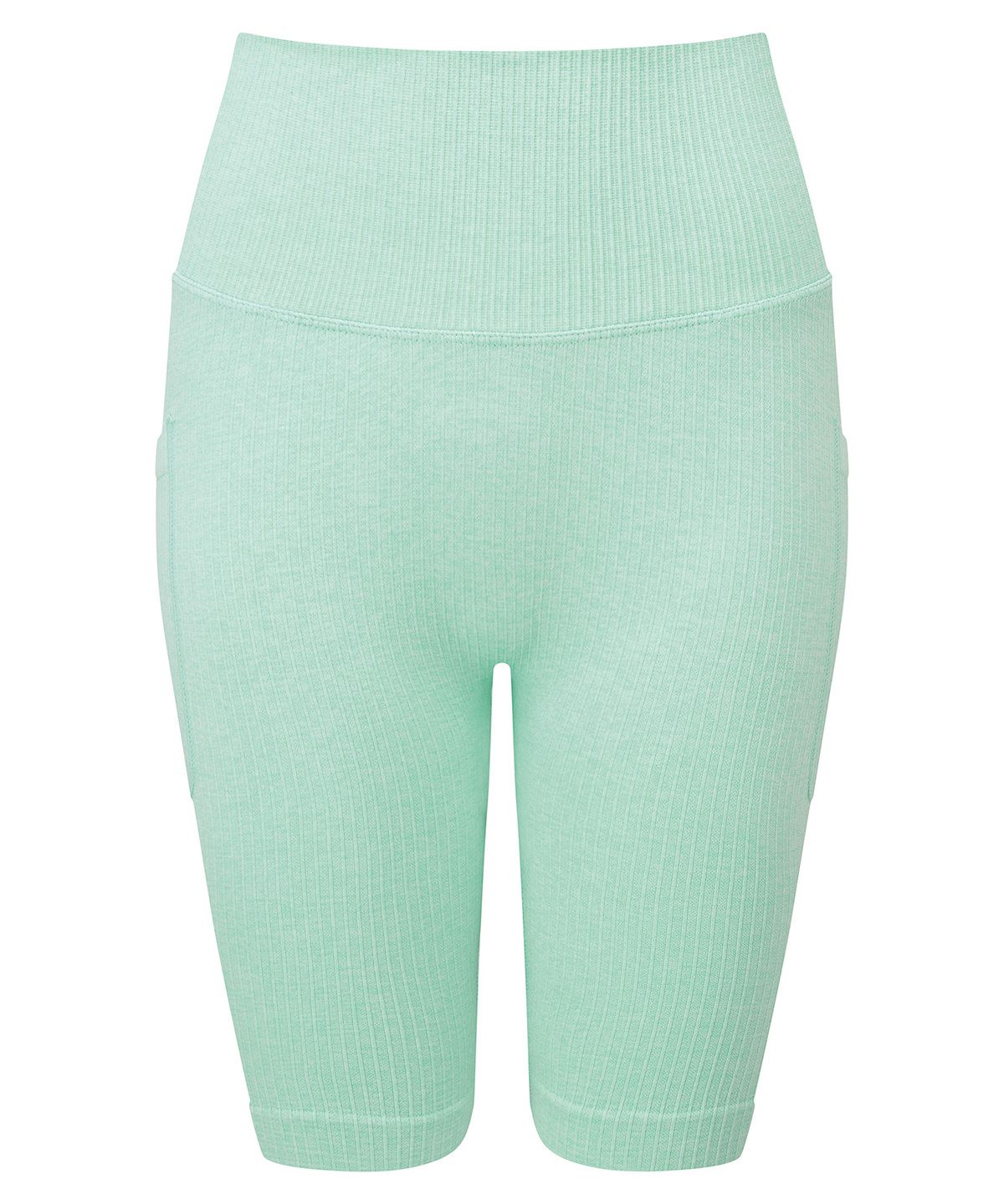 Women's TriDri® ribbed seamless 3D fit" cycle shorts" - Peppermint Melange