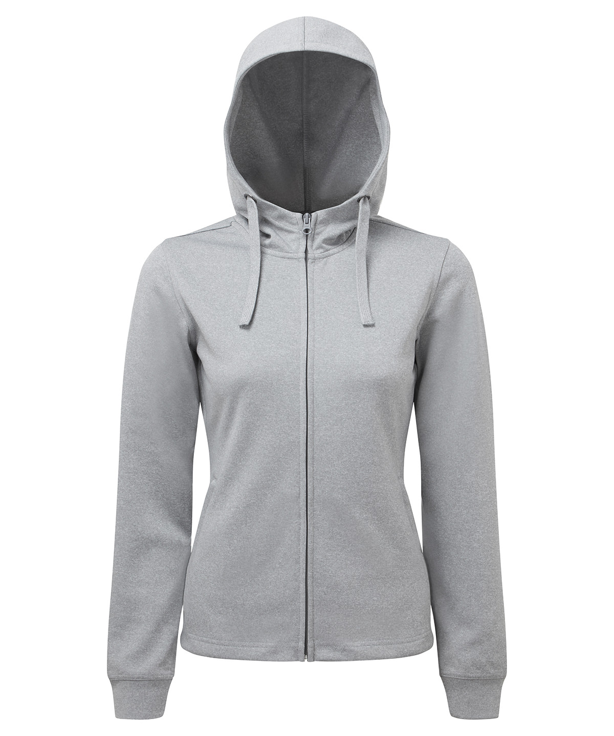 Women's TriDri® spun dyed full-zip hoodie - Grey Melange