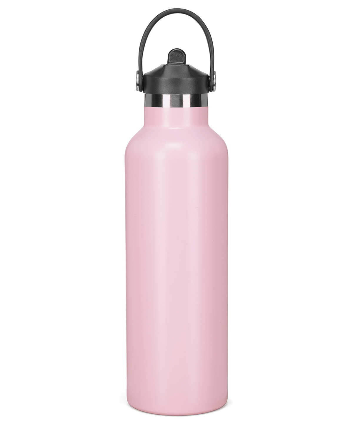 Tridri® vacuum sports water bottle with flip up straw - Light Pink