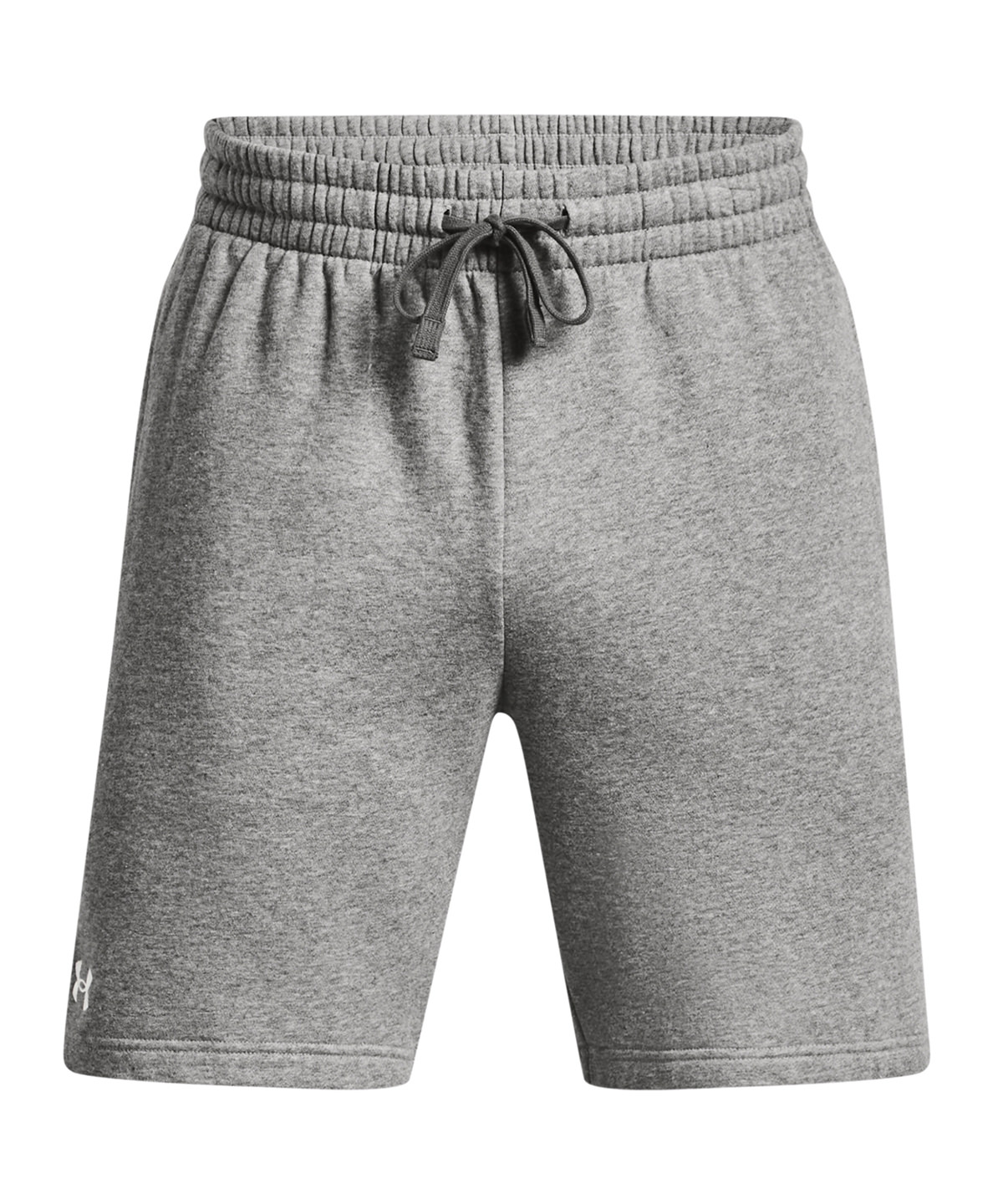 UA Rival fleece shorts - Castlerock Light Heather/White