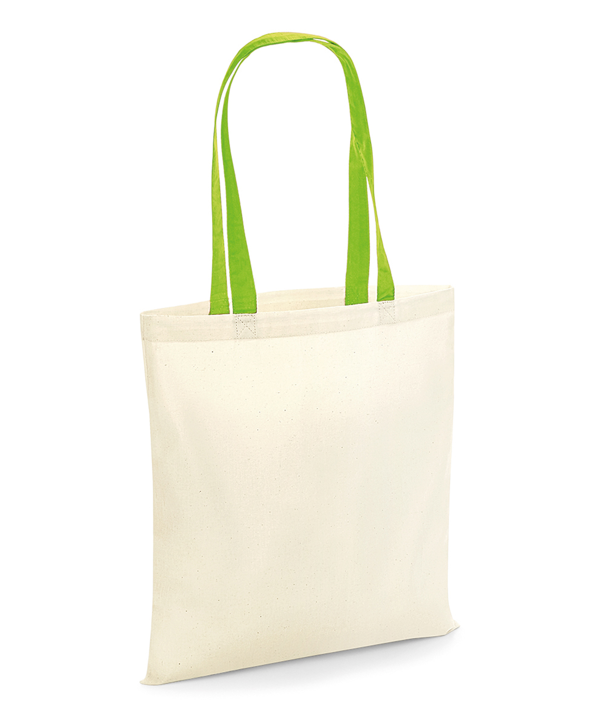 Westford Mill Bag For Life - Contrast Handles - Natural/Lime Green