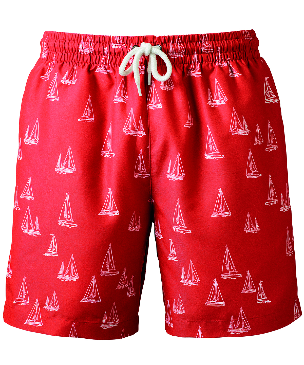 Men's swim shorts - Washed Coral Nautical Design