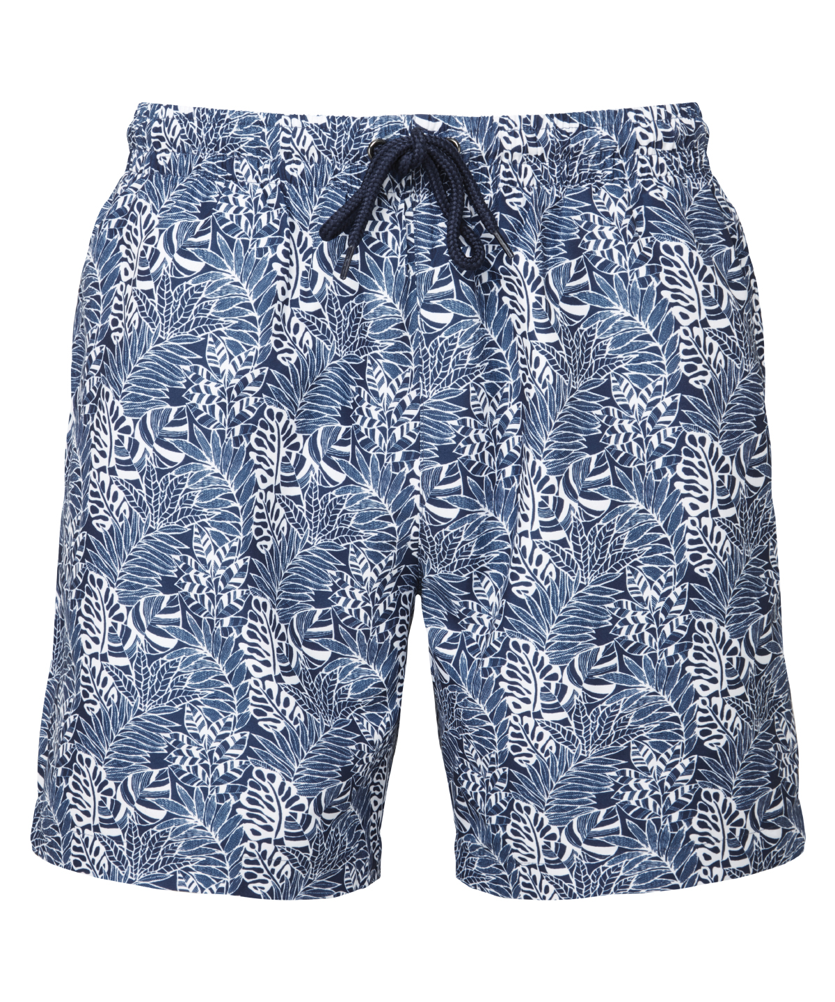 Men's swim shorts - White/Navy Leaf