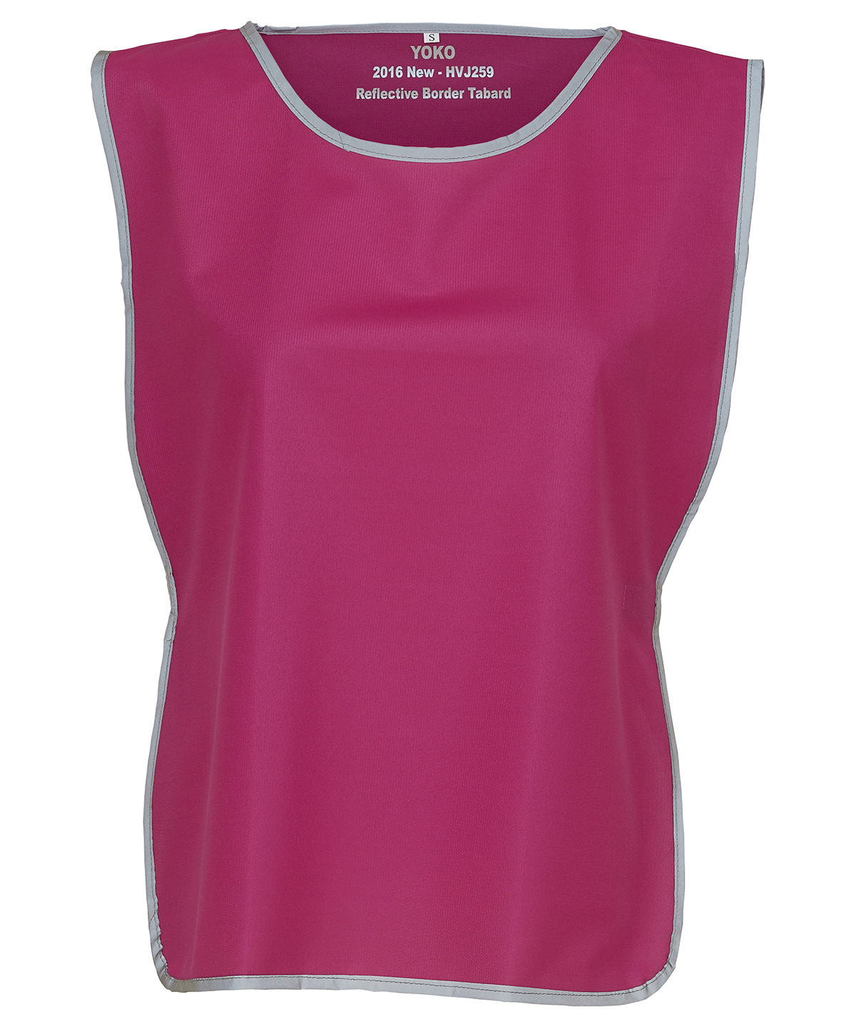 Hi-vis reflective border tabard (HVJ259) - Raspberry