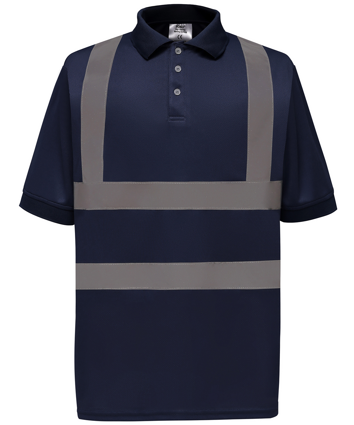 Hi-vis short sleeve polo (HVJ210) - Navy