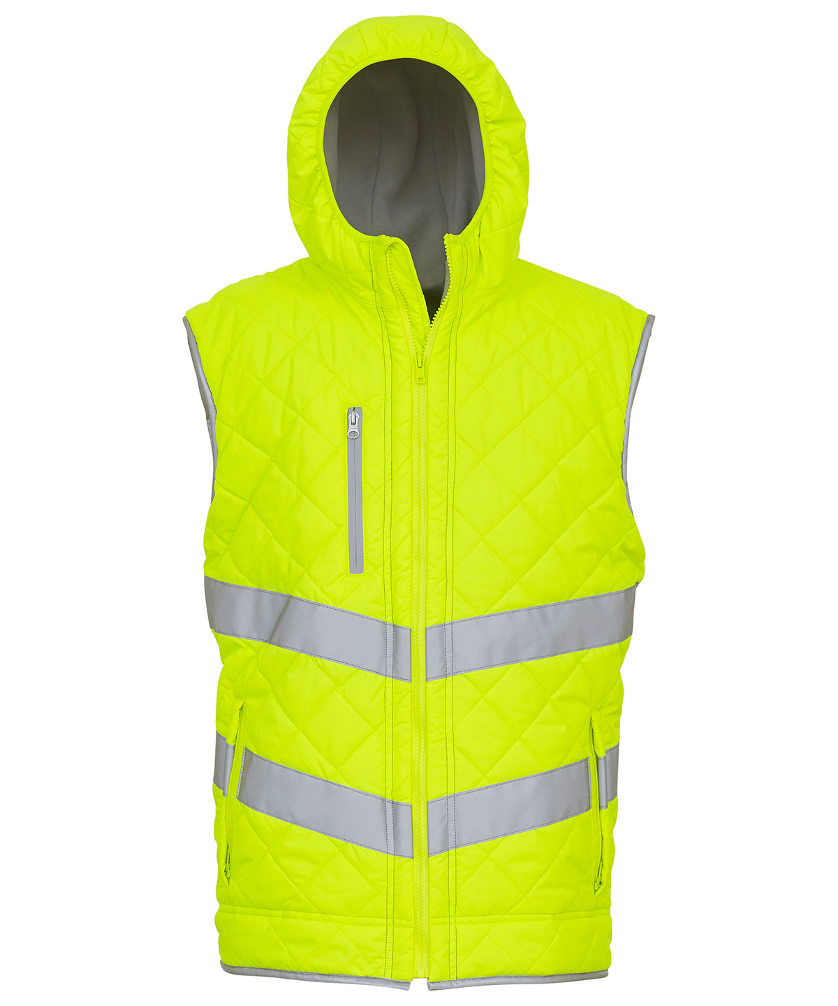 Hi-vis Kensington hooded gilet (HV007) - Yellow