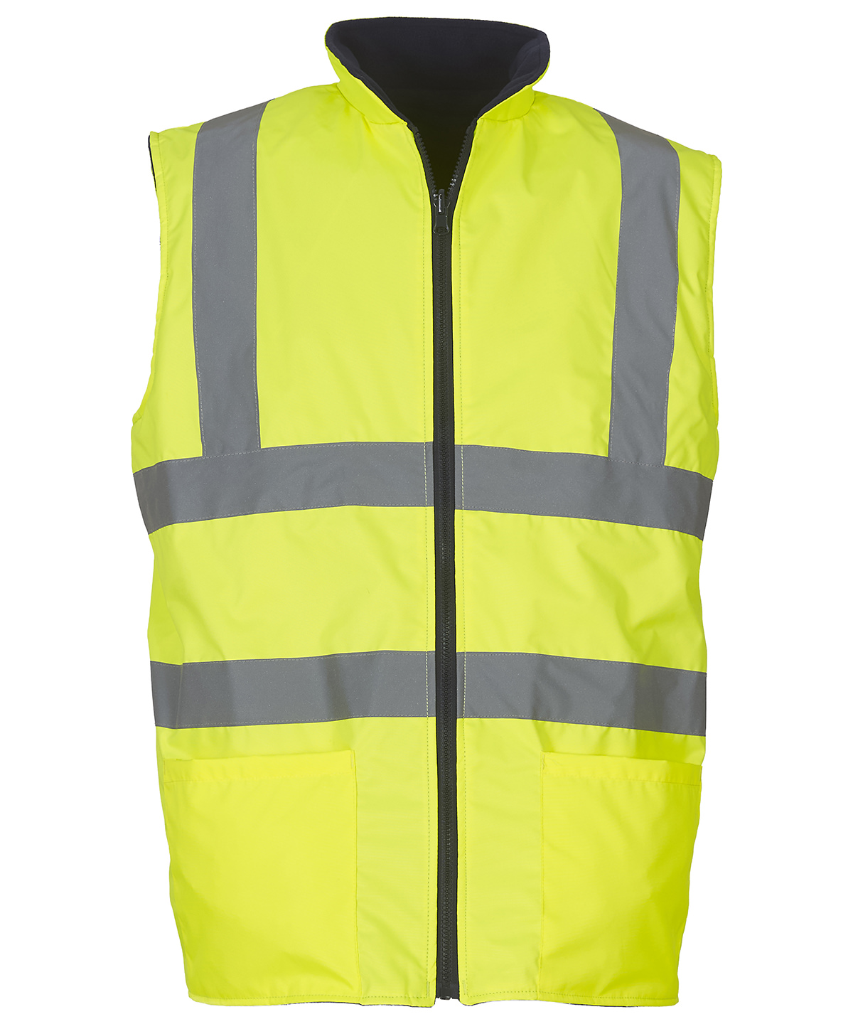 Hi-vis reversible fleece bodywarmer (HV008F) - Yellow
