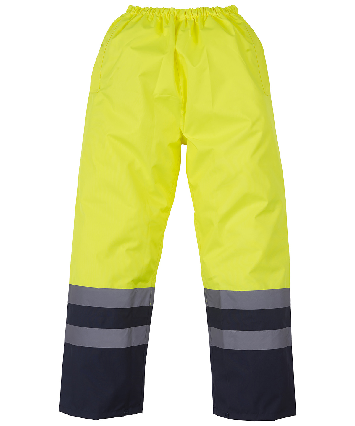 Hi-vis waterproof overtrousers (HVS463) - Yellow/Navy