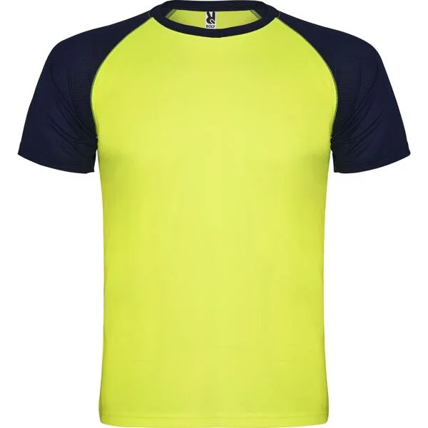 Indianapolis Technical T Shirt - Fluor Yellow/Navy Blue