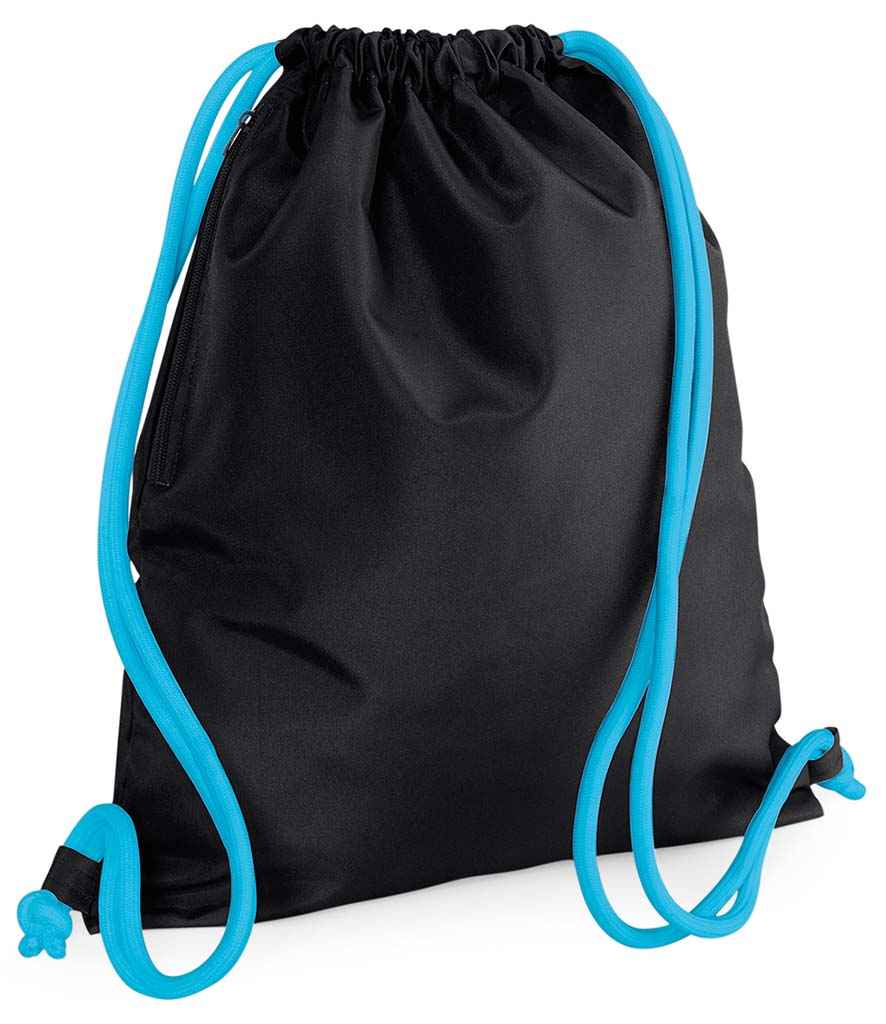 BagBase Icon Gymsac - Black/Surf Blue