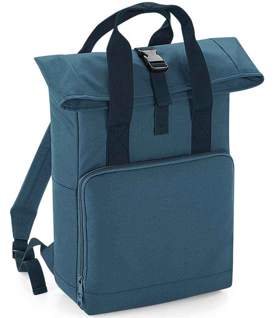 BagBase Recycled Twin Handle Roll-Top Backpack - Airforce Blue
