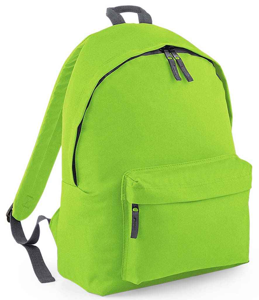 BagBase Original Fashion Backpack - Lime Green/Graphite Grey