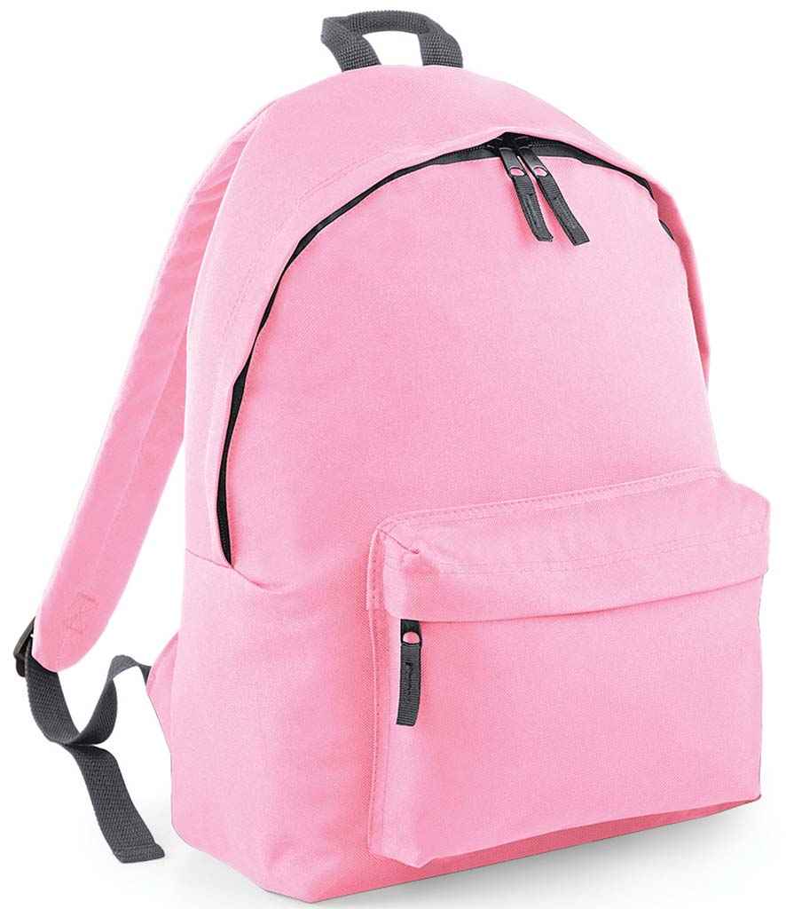 BagBase Original Fashion Backpack - Classic Pink/Graphite Grey