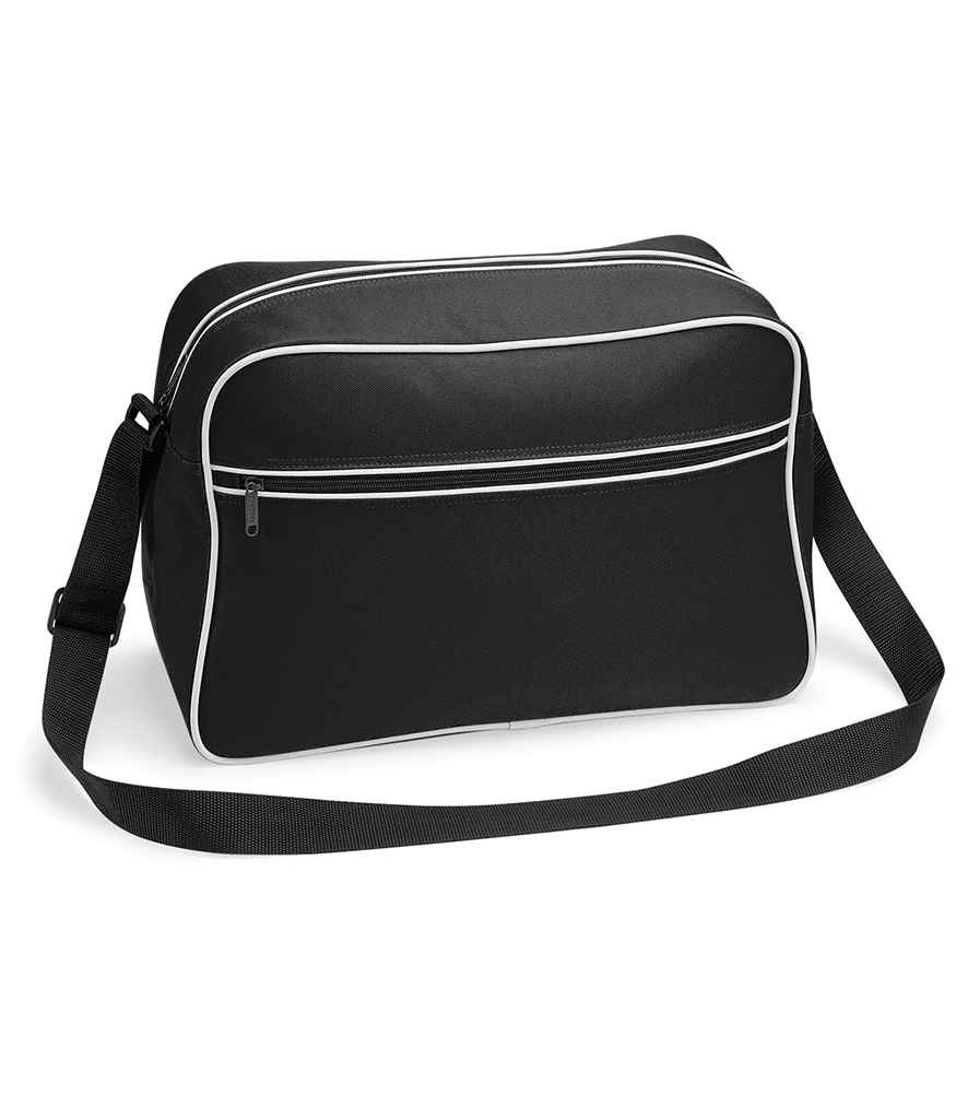 BagBase Retro Shoulder Bag - Black/White