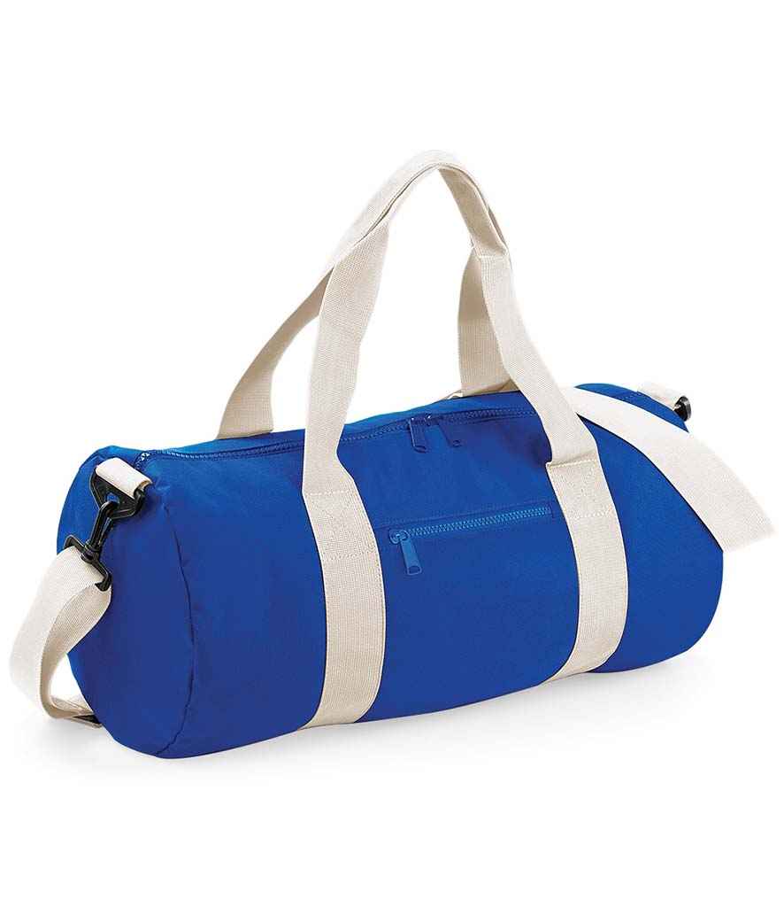 BagBase Original Barrel Bag - Bright Royal/Off White