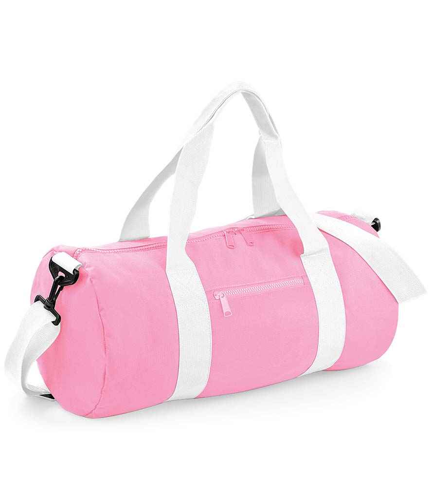 BagBase Original Barrel Bag - Classic Pink/White