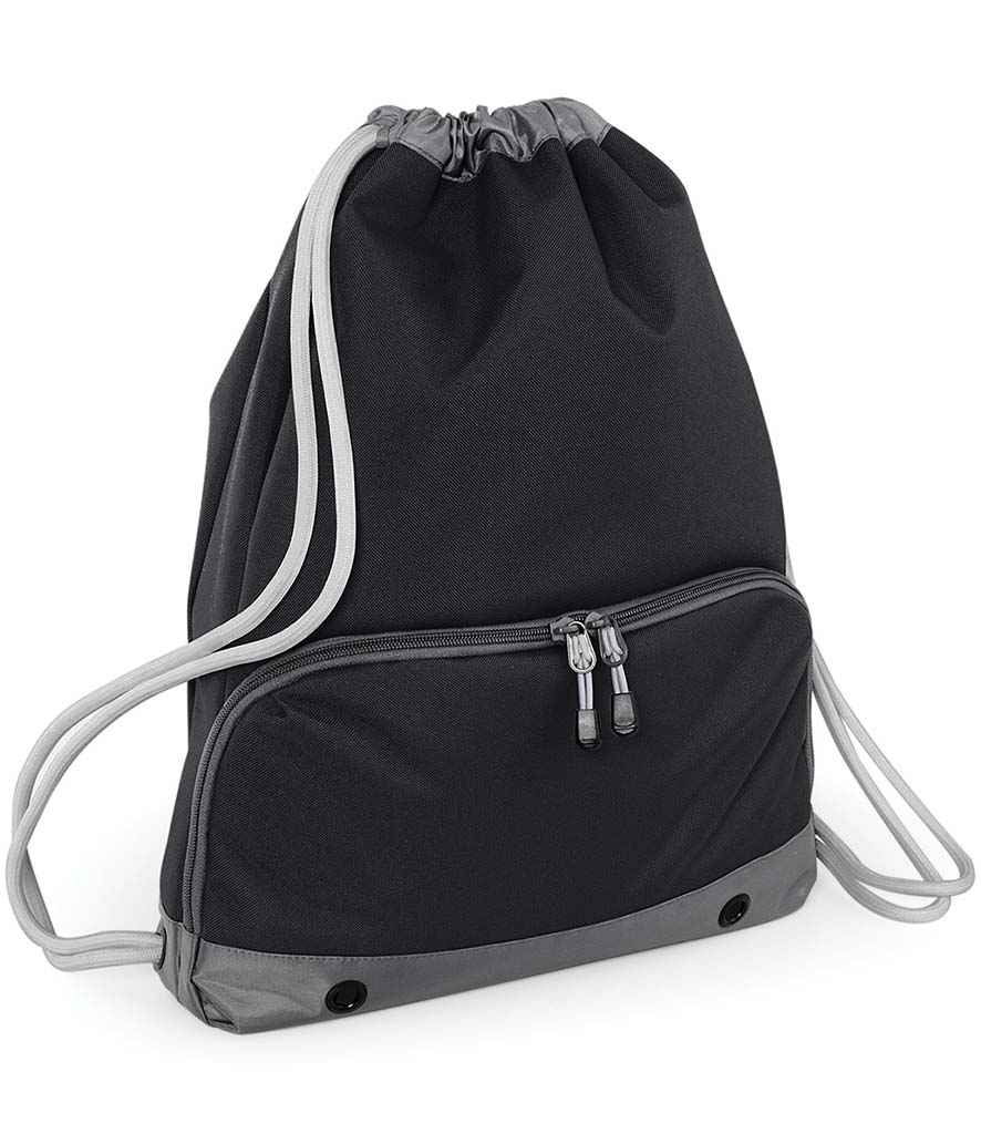 BagBase Athleisure Gymsac - Black/Graphite Grey