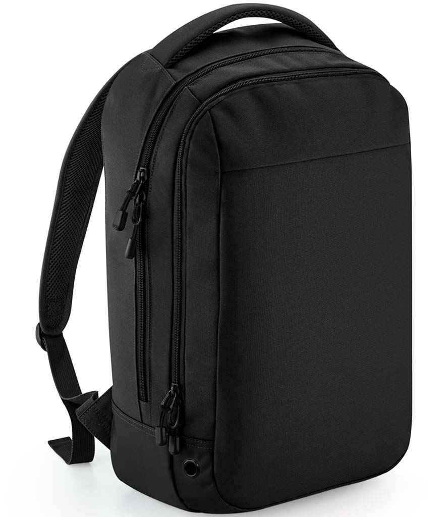 BagBase Athleisure Sports Backpack - Black/Black
