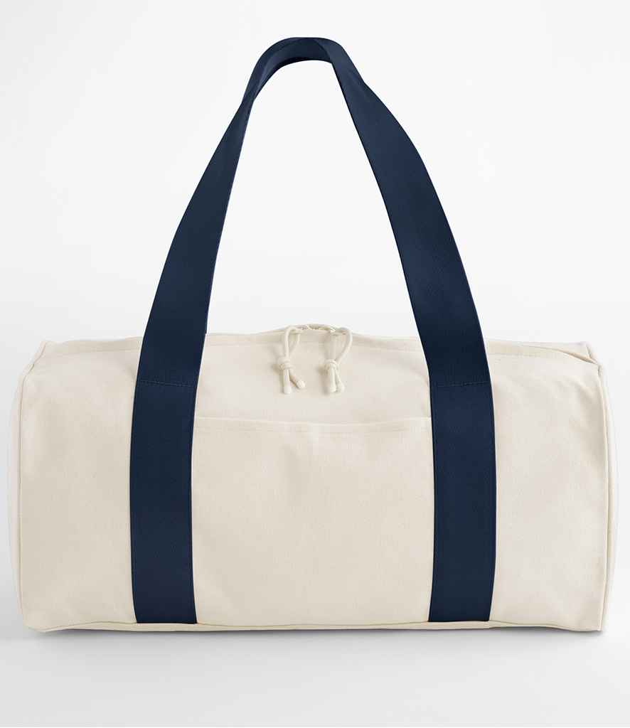 BagBase Edit Canvas Duffle - Natural/Navy