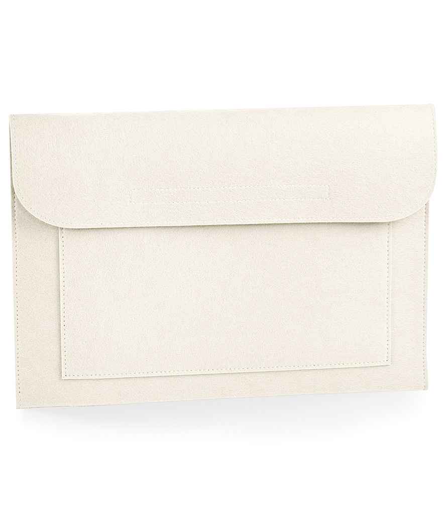 BagBase Felt Laptop/Document Slip - Soft White