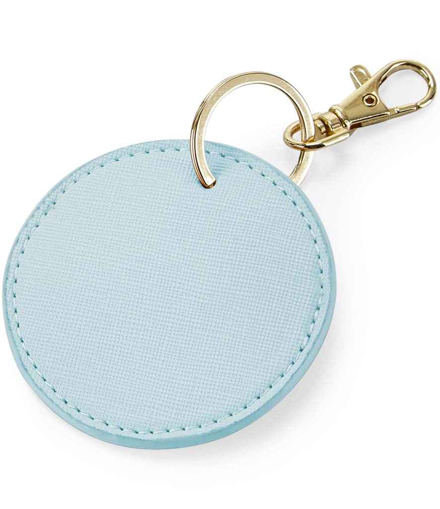 BagBase Boutique Circular Key Clip - Soft Blue