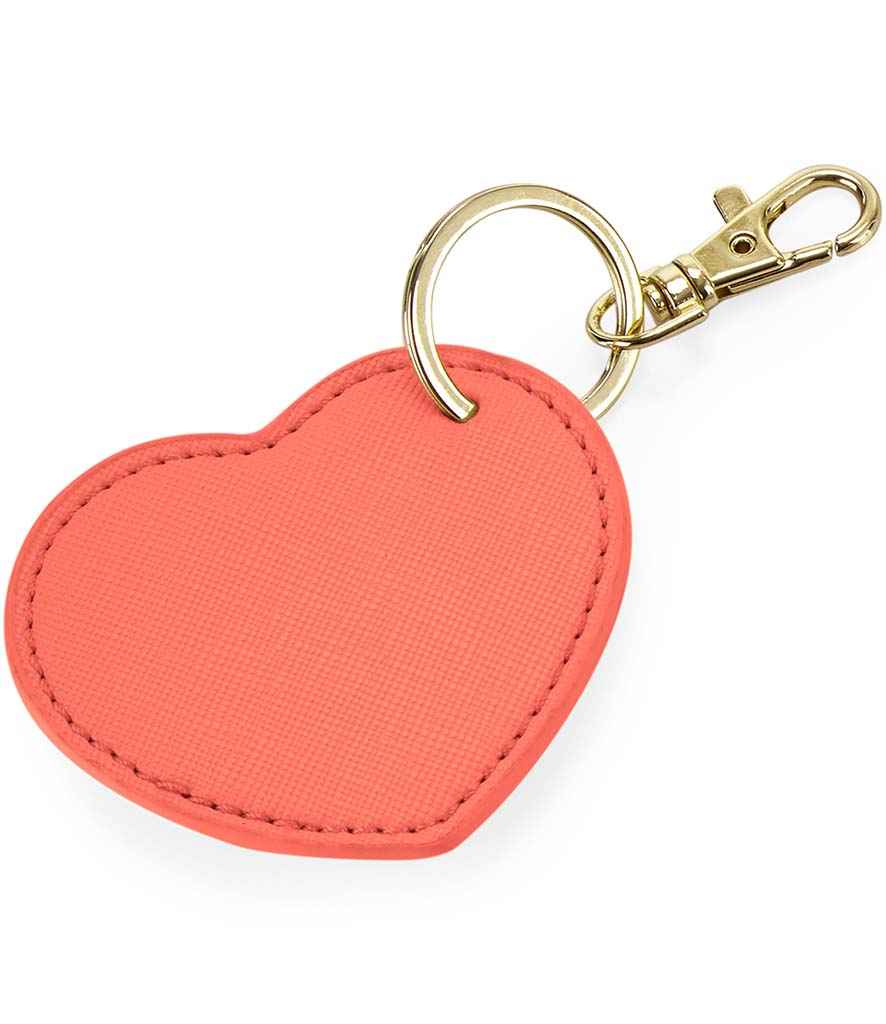 BagBase Boutique Heart Key Clip - Coral