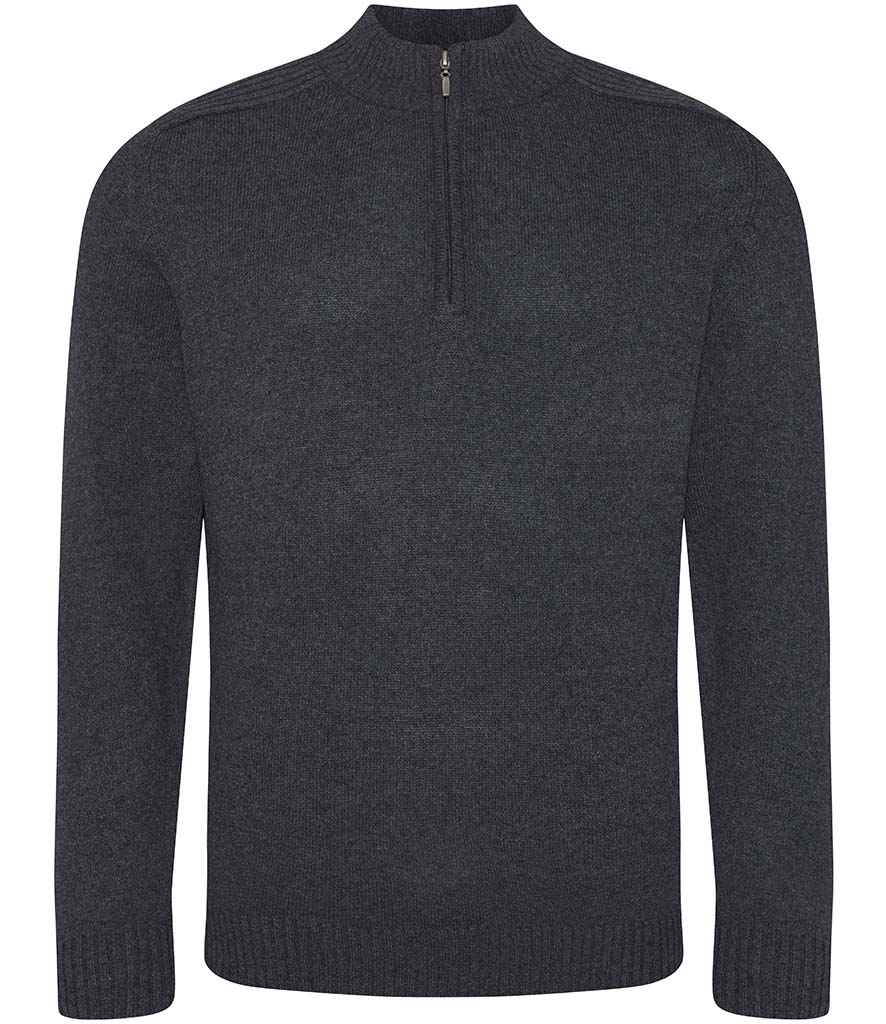 Ecologie Unisex Wakhan Zip Neck Sustainable Sweater - Charcoal