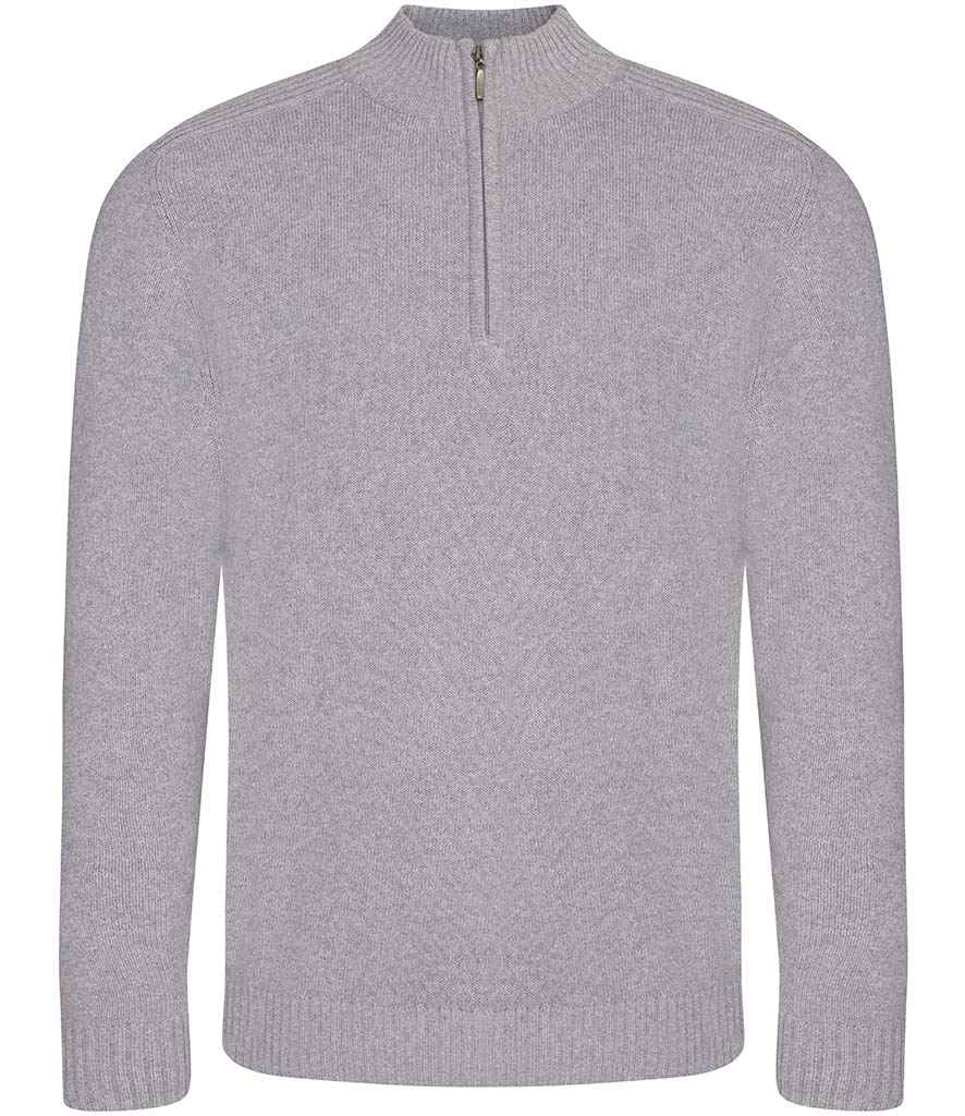 Ecologie Unisex Wakhan Zip Neck Sustainable Sweater - Heather Grey