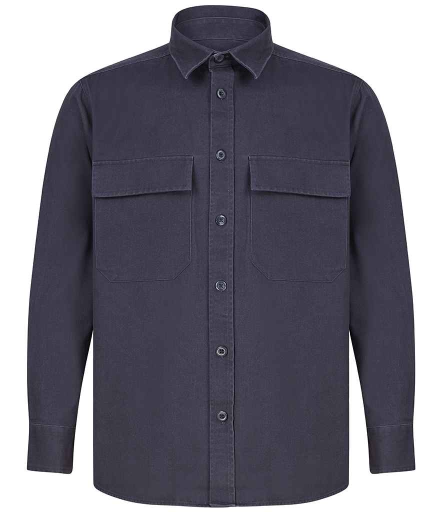 Front Row Drill Overshirt - Navy