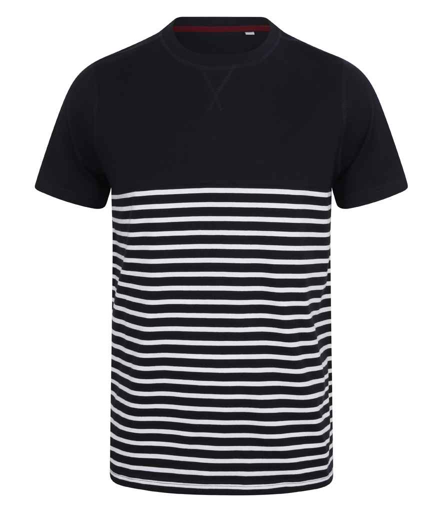 Front Row Unisex Breton Striped T-Shirt - Navy/White