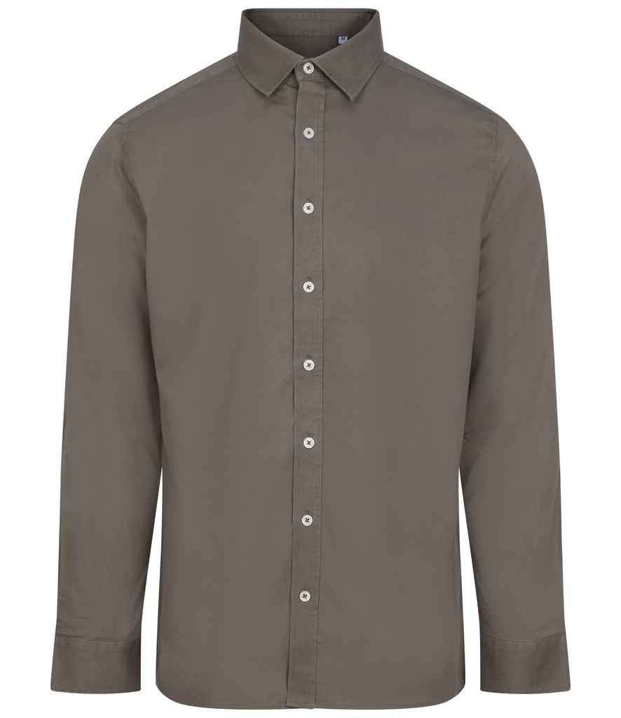 Front Row Casual Long Sleeve Shirt - Khaki
